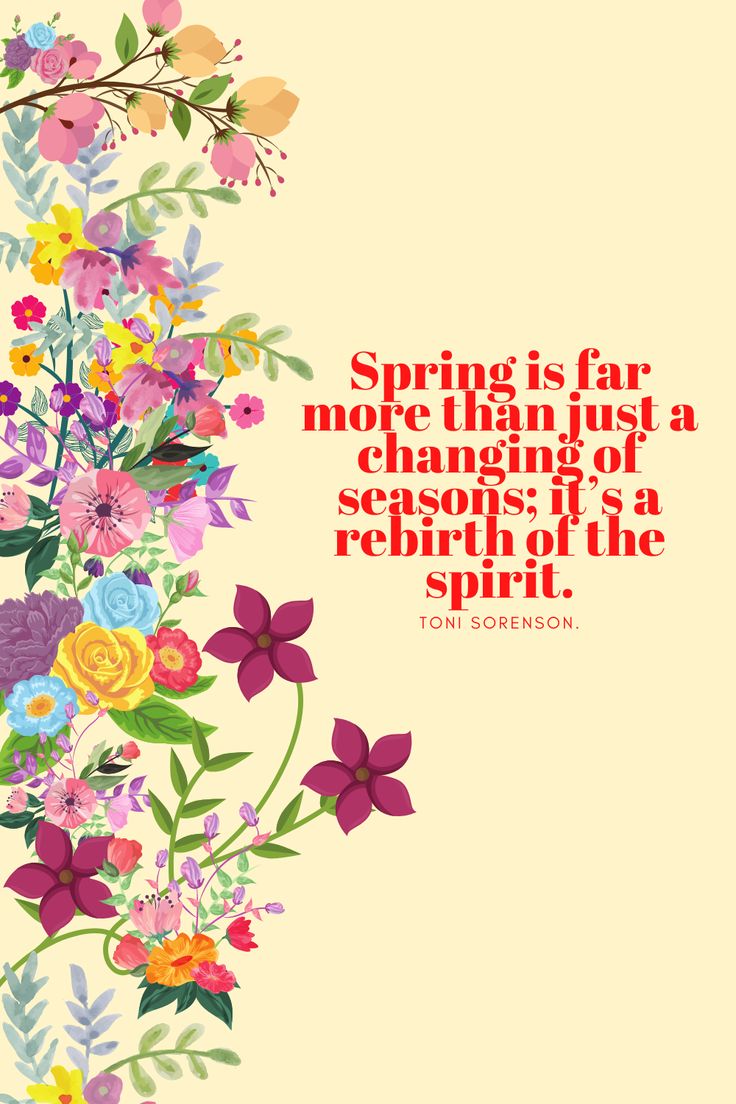 a quote from tom sorreson about spring is far more than just a change of seasons as a result of the spirit