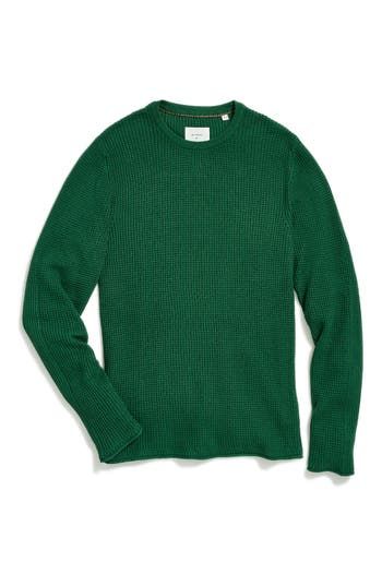 A hint of cashmere amps up the cozy warmth of this classic T-shirt cut from a cotton-blend thermal knit. 27" length (size Medium) Crewneck Long sleeves with ribbed cuffs 85% cotton, 15% cashmere Machine wash, tumble dry Made in Italy or imported Men's Clothing Ribbed Cashmere Crew Neck Top, Green Waffle Knit Crew Neck Top, Merino Wool Ribbed Crew Neck Top, Ribbed Merino Wool Crew Neck Top, Casual Green Cashmere Sweater, Classic Fall Waffle Knit Tops, Casual Crew Neck Merino Wool Tops, Casual Merino Wool Crew Neck Top, Classic Green Textured Knit Sweater