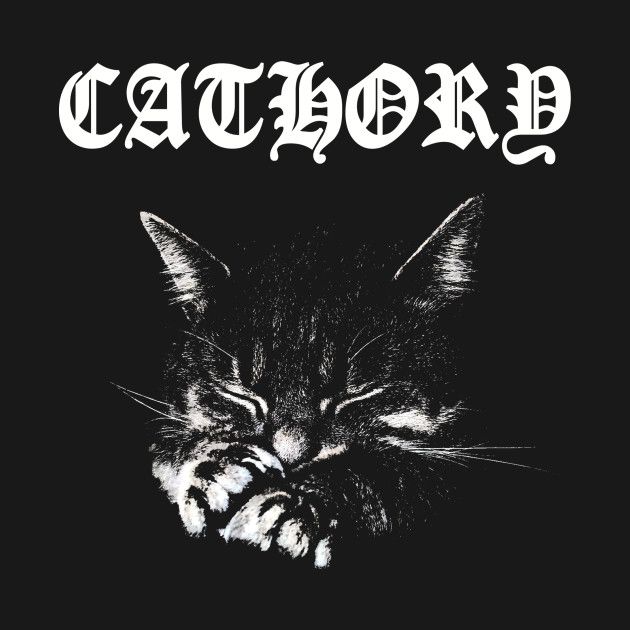 a black and white photo of a cat with the words catworld written on it