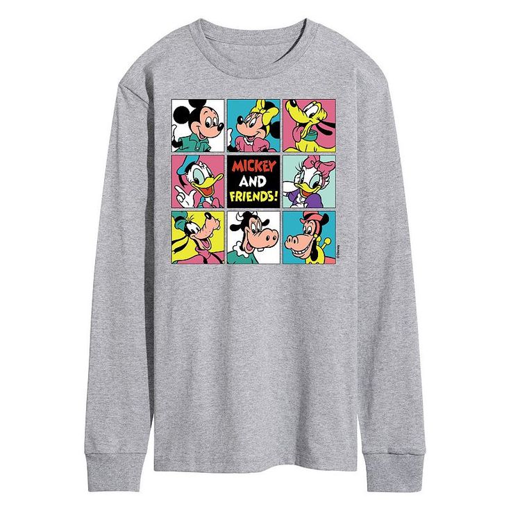 M-I-C-K-E-Y! You'll be the leader of the club wearing this men' Mickey Mouse tee. ©Disney M-I-C-K-E-Y! You'll be the leader of the club wearing this men' Mickey Mouse tee. ©Disney FEATURES Crewneck Long sleeveFABRIC & CARE Solid: cotton, Heather: cotton, polyester Machine wash Imported Color: Med Grey. Gender: male. Age Group: adult. Pattern: Graphic. Disney Fabric, Friends Tee, Long Sleeve Graphic Tee, Disney Men, Danny Phantom, Matching Family Pajamas, Mickey And Friends, Pattern Graphic, Power Rangers