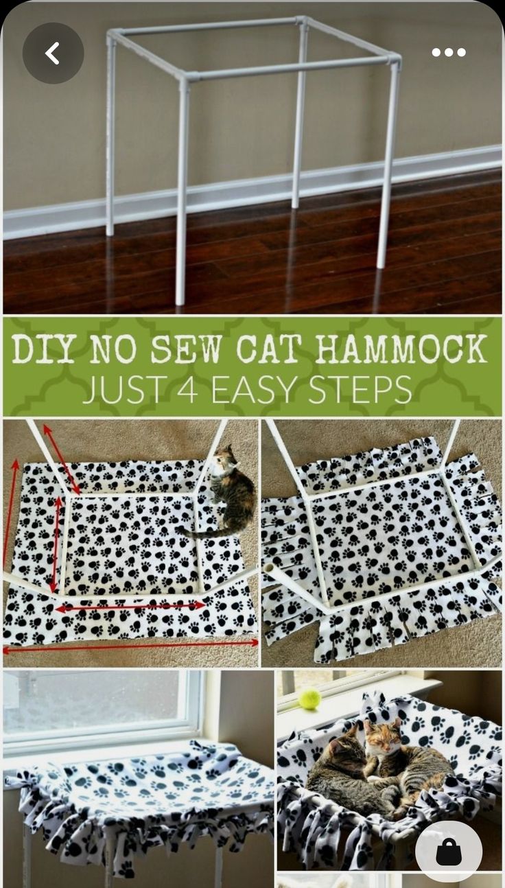 diy no sew cat hammock just 4 easy steps to make one