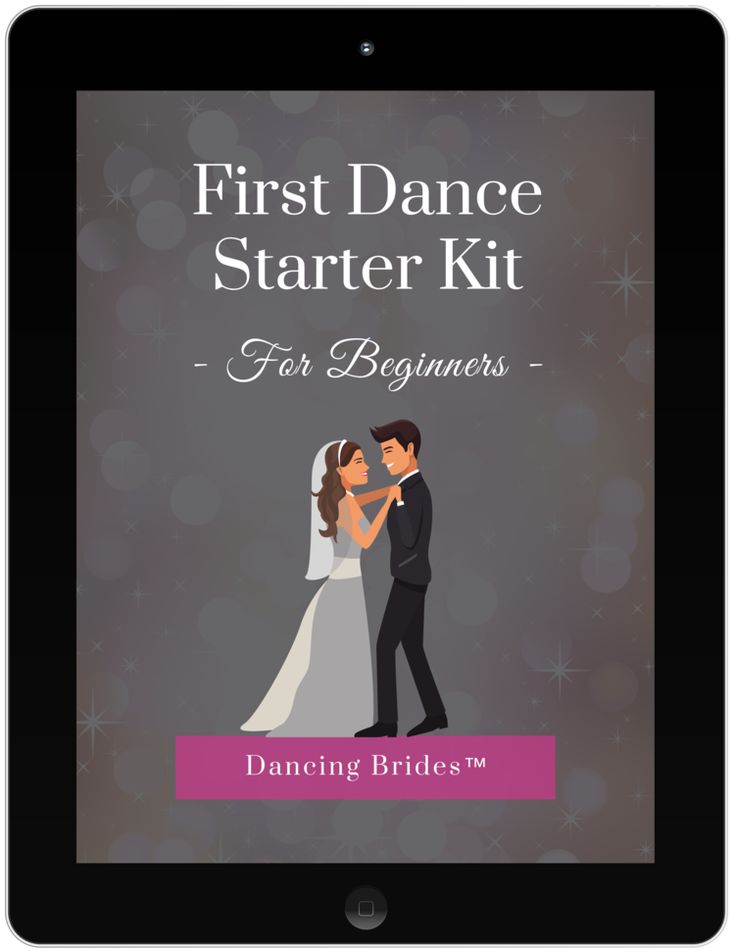 the first dance starter kit for beginners is shown on an ipad screen, with text overlay