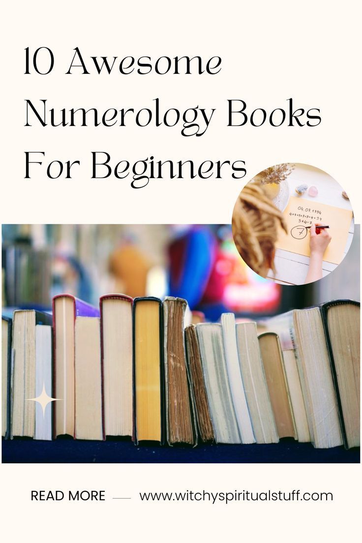 books are stacked on top of each other with the title, 10 awesome numerlogy books for beginners