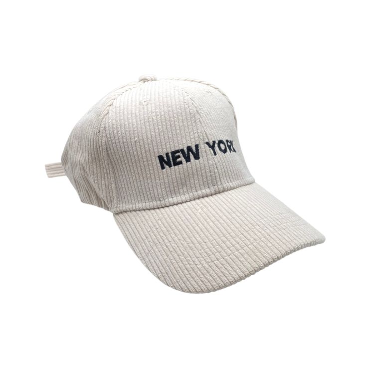 Keep your look Chic and Cool this season with one of our New York Corduroy Hats! Not only are they stylish, they're also comfy - the perfect addition to your wardrobe for a cool day in the city. Make sure you stand out wherever you go. Material: Corduroy Front Embroidery: New York Back Embroidery: New York City Adjustable Hats Corduroy Hats, Casual Hats, Back Embroidery, Soft Hats, Nyc Fashion, Minimalist Prints, Cool Hats, Hat Making, Pink Brown