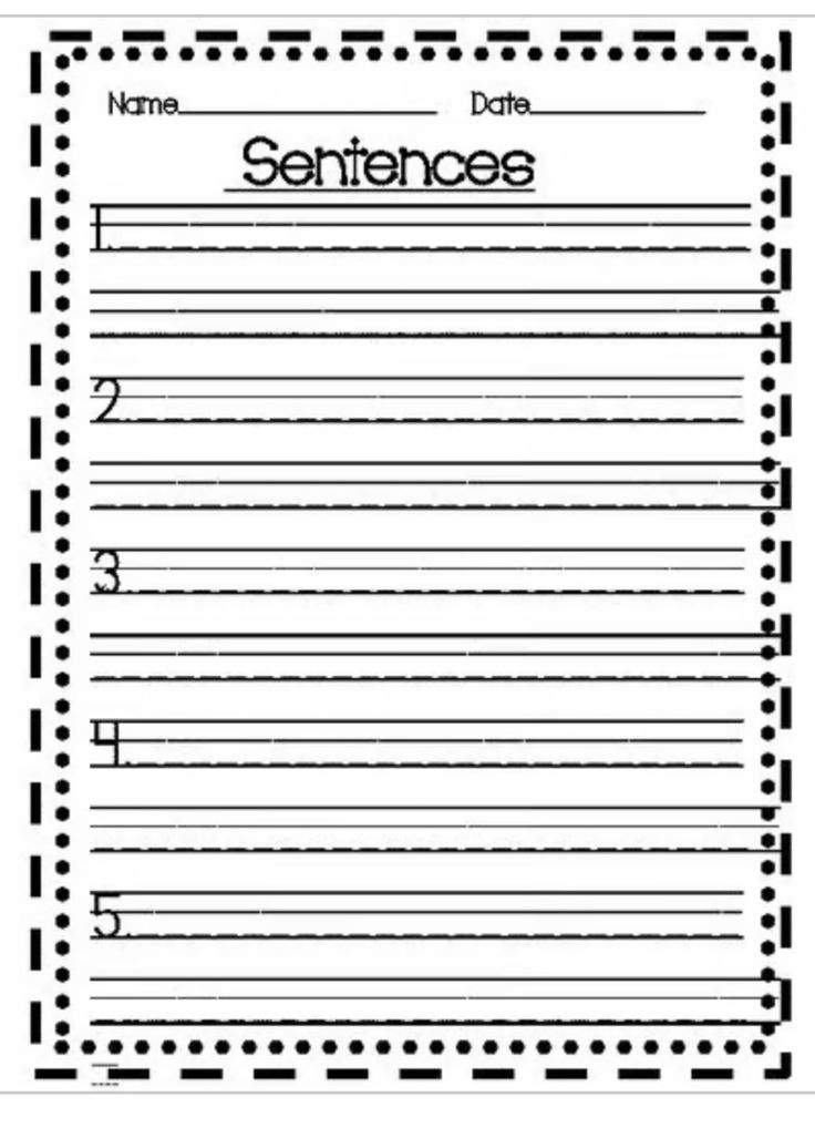 the sentence worksheet for students to use in their writing and spelling practice sheets