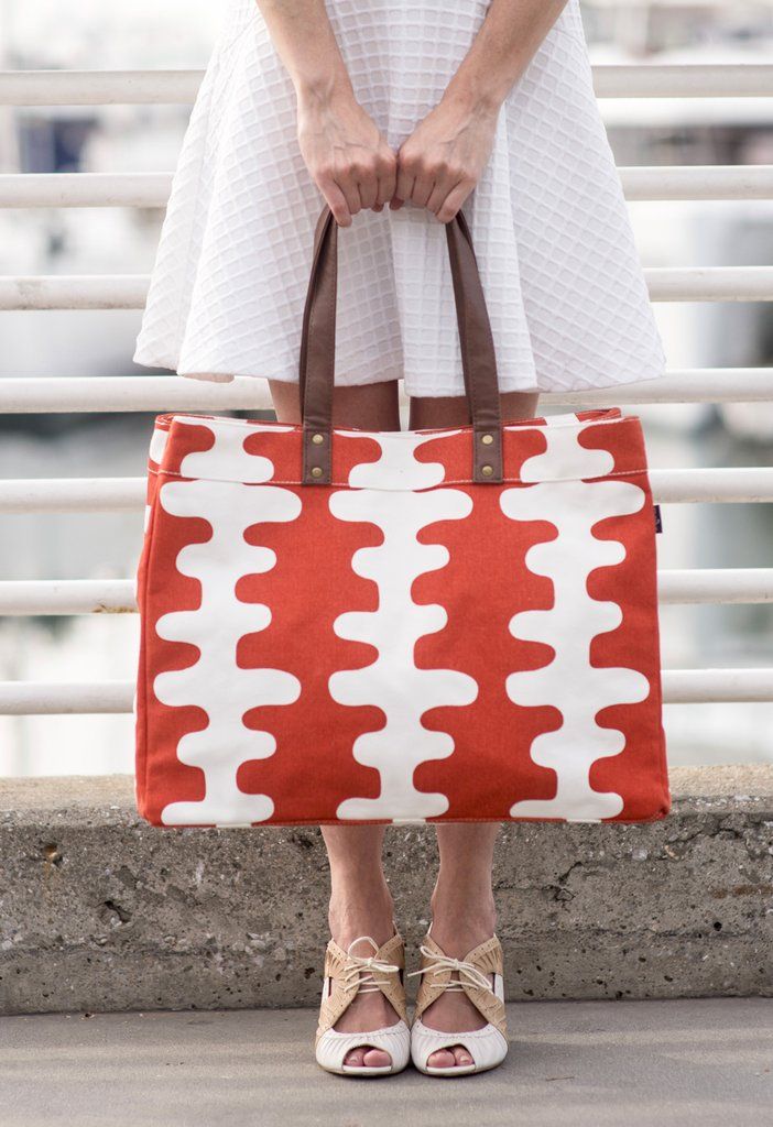 Echo Tangerine Carryall Tote Canvas Totes, Carryall Tote, Recycled Canvas, Sewing Bag, Beautiful Bags, Weekender Bag, New Bag, Canvas Bag, Beach Bag