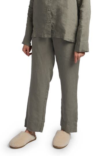 Activate 'Relax Mode' in these couch-beckoning lounge pants made from garment-washed linen for a soft, lived-in-feel from the first wearing. 30" inseam; 20" leg opening; 14" front rise; 14" back rise (size medium) Elastic/drawstring waist Front slant pockets 100% European flax Machine wash, line dry Made in Portugal OEKO-TEX®–certified materials free of harmful substances Casual Linen Lounging Pants, Casual Linen Lounging Bottoms, Spring Linen Lounging Pants, Comfortable Linen Bottoms For Lounging, Comfortable Linen Lounging Bottoms, Comfortable Lounging Linen Bottoms, Linen Pants For Lounging, Linen Lounging Pants, Comfortable Linen Lounge Pants