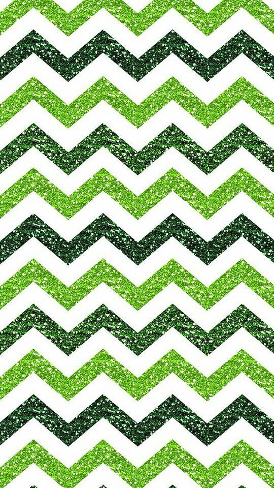 a green and white chevroned pattern