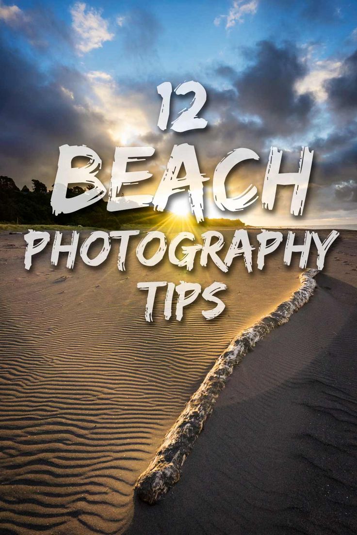 beach photography tips with the sun setting in the background