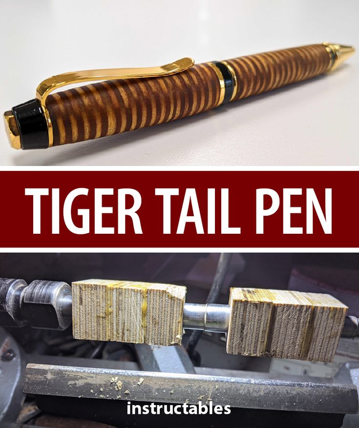 the tiger tail pen is made from wood and metal