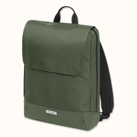 Slim Backpack Metro Collection | Moleskine NAM Modern Laptop Bag For Back To School, Versatile Nylon Backpack With Laptop Sleeve, Modern Backpack For Commuting And Back To School, Modern Nylon Backpack, Modern Nylon Laptop Bag For School, Modern Laptop Bag For Outdoor Activities, Back To School Versatile Laptop Bag, Modern Green Backpack, Modern Green Backpack For Back To School