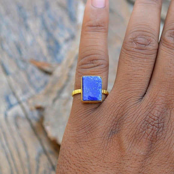 Lapis Lazuli gold ring, 14k yellow gold Lapis Lazuli ring, Lapis Lazuli jewelry,romantic gift, gold ring, gift fot her, cushion lapis stone Lapis is known to activate the third eye chakra and is said to enhance intuition and psychic ability. Lapis is also said to help concentration, absorption and digestion of knowledge, and in teaching skills. The 14K yellow solid gold bezel and solid yellow gold ring are both shined to an extremely high polish. All rings are packaged and shipped in a beautiful Yellow Gold Lapis Lazuli Gemstone Rings, Classic Lapis Lazuli Ring As Gift, Classic Lapis Lazuli Ring As A Gift, Yellow Gold Rings With Lapis Lazuli Gemstone, Blue 14k Gold Signet Ring As Gift, Lapis Lazuli Gemstone Rings Fine Jewelry, Fine Jewelry Lapis Lazuli Gemstone Rings, Elegant Adjustable Lapis Lazuli Ring, Fine Jewelry Lapis Lazuli Rings For Gifts