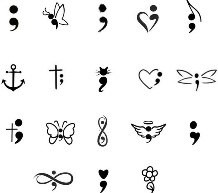 a set of different tattoo symbols