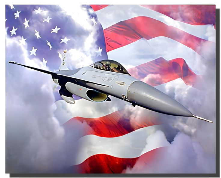 PRICES MAY VARY. High-quality art print featuring a detailed depiction of the military F-16A Falcon fighting jet in action, set against the backdrop of the American flag. Perfect size at 16x20 inches, ideal for framing and adding a patriotic touch to any aviation enthusiast's space. Vivid colors and intricate details bring the powerful imagery of this iconic aircraft to life, making it a standout piece in any room. Printed on durable, high-quality paper to ensure long-lasting beauty and enjoymen Airplane Fighter, Usa Pride, Flag Art, Gifts For Veterans, Art Print Poster, Sports Teams, The Military, Art Posters, Military Aircraft