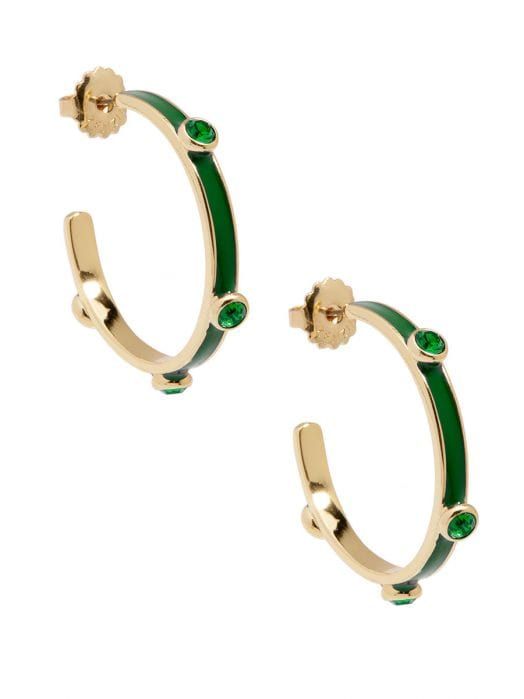 This elegant Enamel Hoop Earring With Crystals Jewelry is finely crafted with an enamel coated hoop and detailed with multiple front-facing crystals for a sophisticated sparkle. The perfect accessory to add a touch of glamour to any look. Details:- Available in 7 Colors- Post Back- Open-Style Hoops- Nickel and Lead Compliant (Hypoallergenic)Dimensions:- 30mm/1.25" Hoop Diameter Meet The Maker, Elevated Fashion, Crystals Jewelry, Emerald Color, Hot Mess, The Maker, Aqua Color, Lavender Color, Chic Boutique