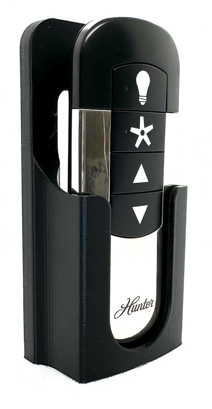 a black lighter with four different types of keys in it