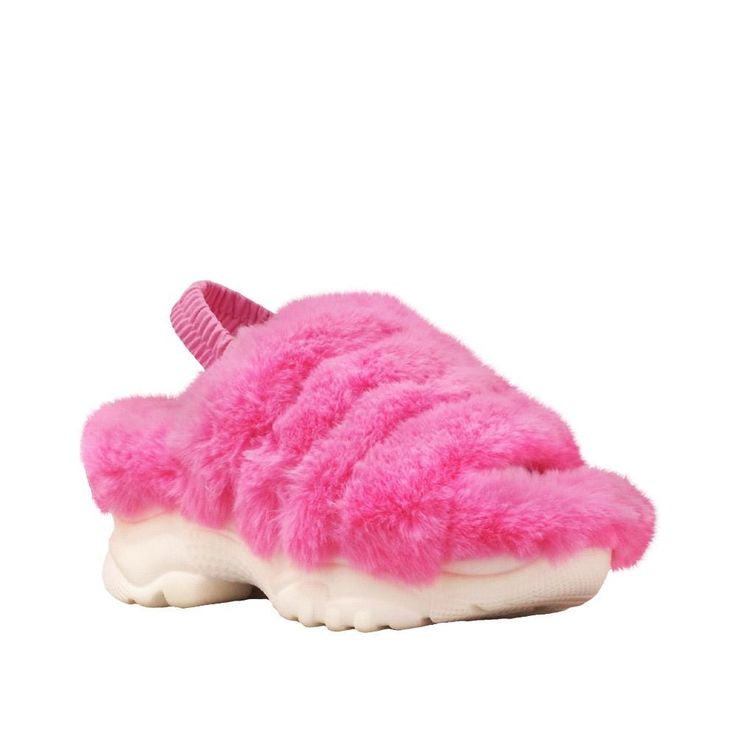 Faux Fur with man made sole Slip on styling Platform measures approx. 2" H Imported Fur Shoes, Pink Leopard, Winter Day, Kitten Heels, Faux Fur, Slip On, Pumps, Heels