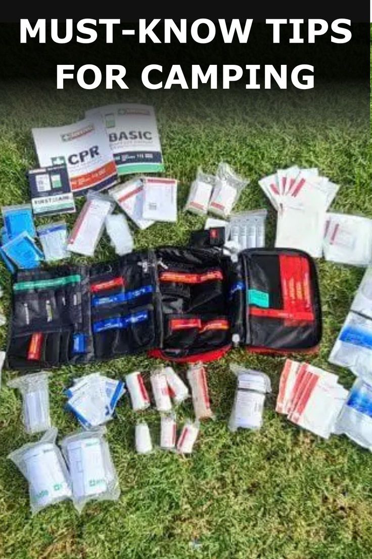 Pack a first aid kit with this tip for camping, featuring essentials like bandages, antiseptic wipes, and medications. First Aid Kit Essentials, Antiseptic Wipes, Camping Tricks, Camping Tips, Aid Kit, First Aid Kit, Camping Hacks, First Aid, Top Tips