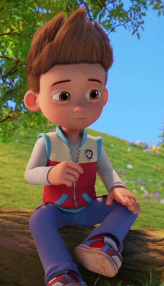 a boy sitting on top of a tree branch in the animated version of wreckin'it