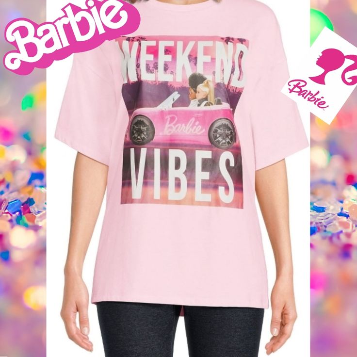 New T-Shirt Barbie Womans Top Size: Xl 60% Cotton / 40% Polyester Bundle & Send Best Offer! Tags: Https://Www.Amazon.Com/Womens-Barbie-Vibes-V-Neck-T-Shirt/Dp/B09c2v67p3 Https://Www.Etsy.Com/Market/Barbie_vibes Spring Pink T-shirt With Logo Print, Pink Graphic Print T-shirt For Loungewear, Pink T-shirt With Logo Print For Spring, Pink Graphic Tee With Logo Print, Pink T-shirt With Text Print For Loungewear, Pink Text Print T-shirt For Loungewear, Pink Text Print T-shirt, Pink Graphic Tee For Loungewear, Barbie Graphic Tee