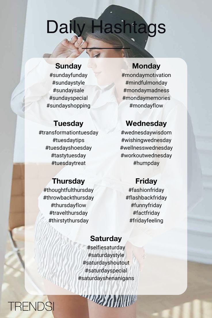 a poster with the words daily hashtags on it and an image of a woman in