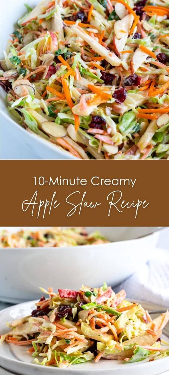 an appetizer recipe for apple slaw salad