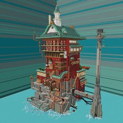 Built by Varoxi & Chillkroete Japanese Cyberpunk, Minecraft Japanese, Minecraft Inspiration, Asian Architecture, Minecraft Plans, Minecraft Inspo, Minecraft House Designs, Cyberpunk City, Minecraft Blueprints