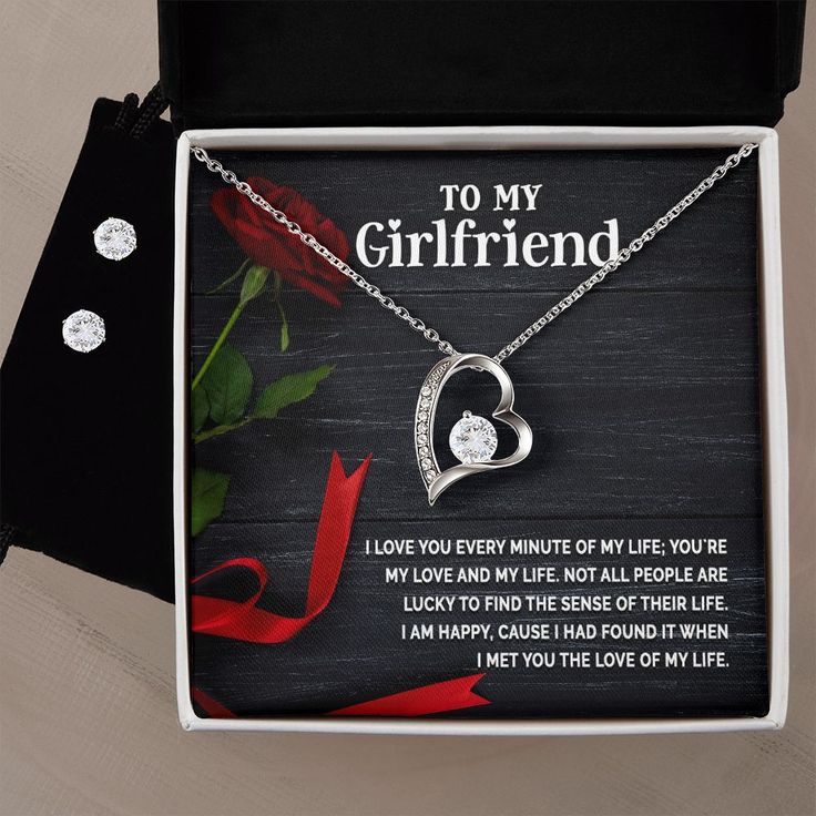 Girlfriend Jewelry Set Intimacy Quotes, To My Girlfriend, Surprise Your Girlfriend, Girlfriend Jewelry, When I Met You, Tarnished Jewelry, Cubic Zirconia Earrings, My Girlfriend, Zirconia Earrings