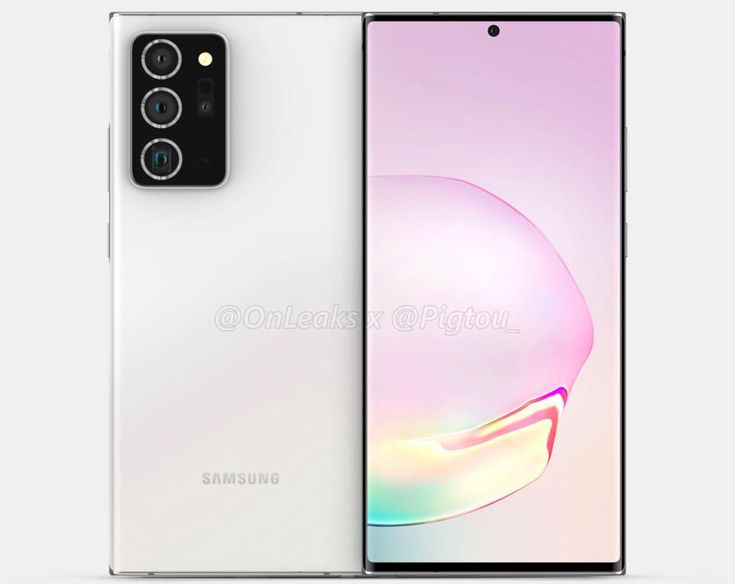 the new samsung galaxy note 10 is shown in white and has a curved camera lens