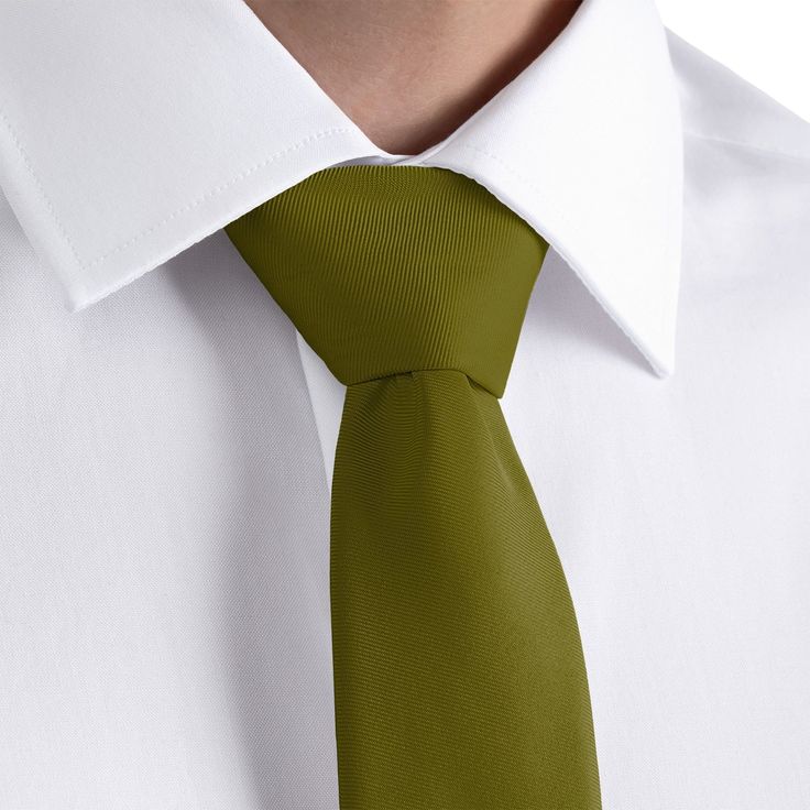 This olive green necktie is the perfect accessory for a stylish wedding look, matched closely to Azazie's Martini bridesmaid dresses. Elevate your attire with this bold green tie.Knotty Tie Co. is not affiliated with Azazie. We print our own textiles with colors that match closely to Azazie's swatches. Classic Green Neckwear With Ties, Elegant Solid Color Neckwear For Weddings, Elegant Green Formal Neckwear, Elegant Neckwear For Wedding, Classic Green Ties For Formal Occasions, Classic Green Formal Tie, Classic Green Suit And Tie Accessories, Classic Green Neckwear For Business, Classic Solid Color Neckwear For Weddings