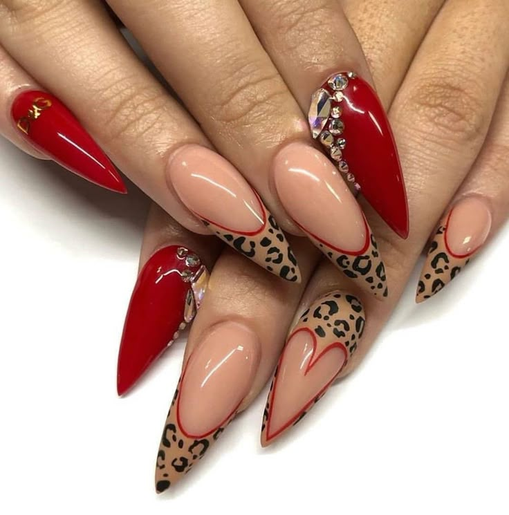 Cheetah Print Nails, Cheetah Nails, Valentine Nail Art, Leopard Print Nails, Nail Design Inspiration, Leopard Nails, Pretty Nail Art Designs, Print Nails, Animal Print Nails