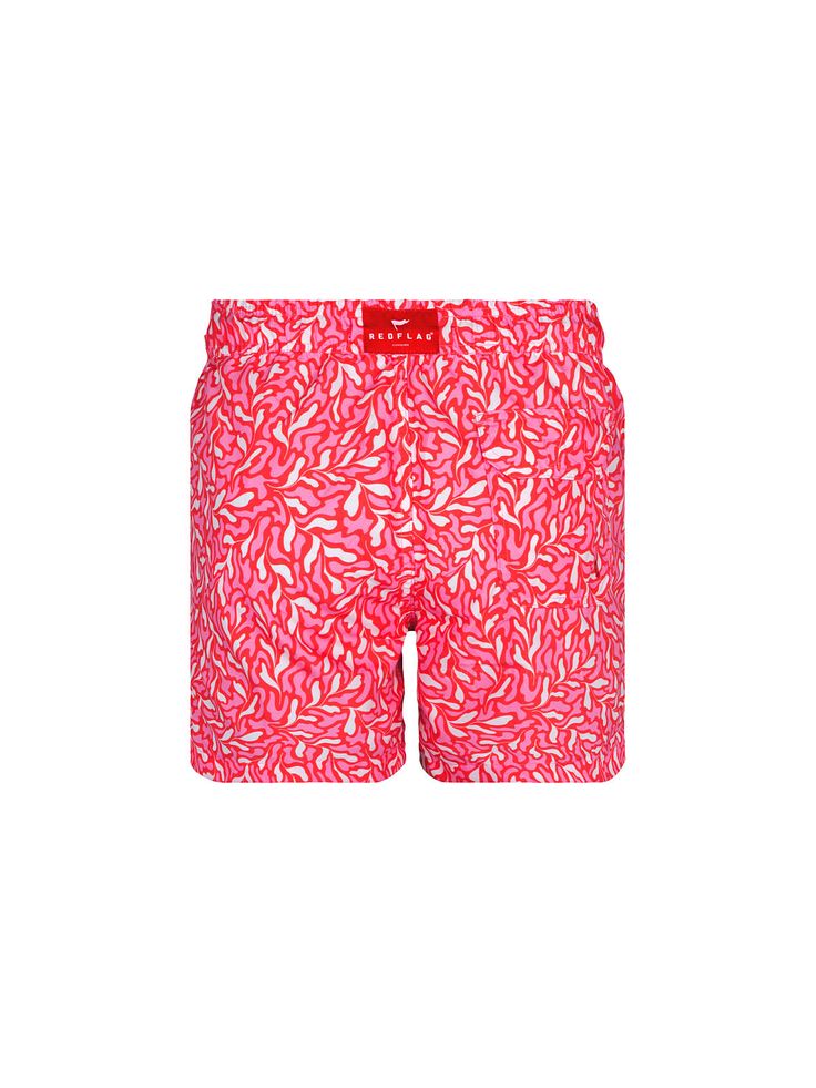 Redflag's shorts are everything you need to combine comfort and style. Exclusive designs that provide sun protection by having UPF50+ and blocking 98% of UV rays. The model is 73" / 185cm and wears a size 32. Swimwear: Size M – 30. Care Instructions: Rinse your swimwear with fresh water after each use. Hand wash. Wash at or below 30 grades. Wash it with similar colors. No wringing. Do not bleach. Do not machine dry. Air Dry your swimwear. Do not Iron.
 Size: S, M, L, XL, XXL Red Swimwear With Built-in Shorts For Vacation, Sporty Red Boxer Briefs For Summer, Pink Shorts For Pool In Spring, Pink Shorts For Spring Poolside, Red Swim Trunks With Built-in Shorts, Red Summer Swim Trunks For Poolside, Summer Red Swim Trunks For Poolside, Summer Style Red Swim Trunks For Poolside, Red Swim Trunks For Summer Beach Season