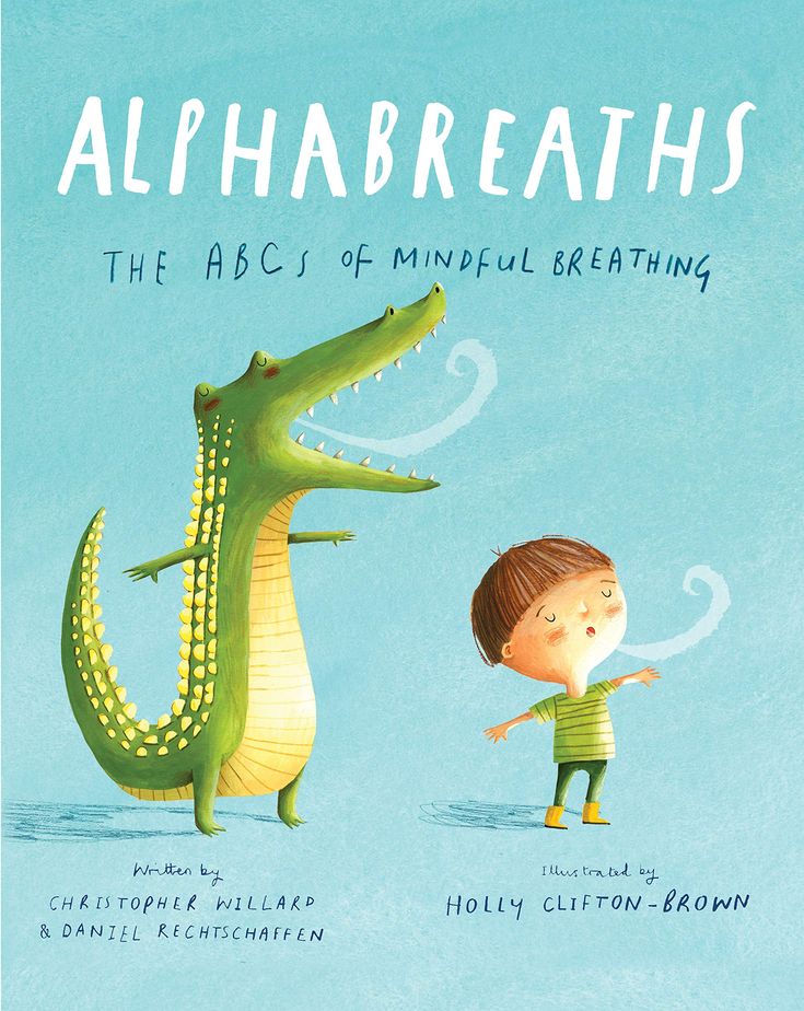 an illustrated book cover for the abc's of mindful breathing