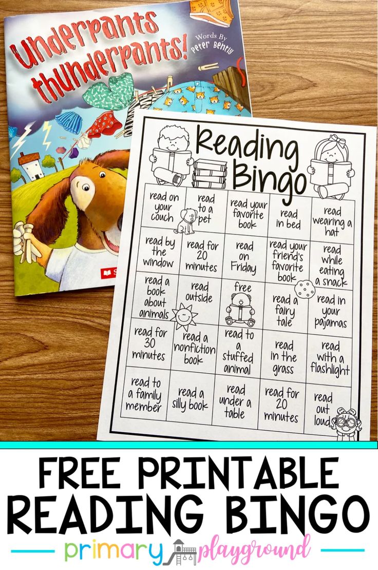 the free printable reading bingo game for children to use with their own books and other activities