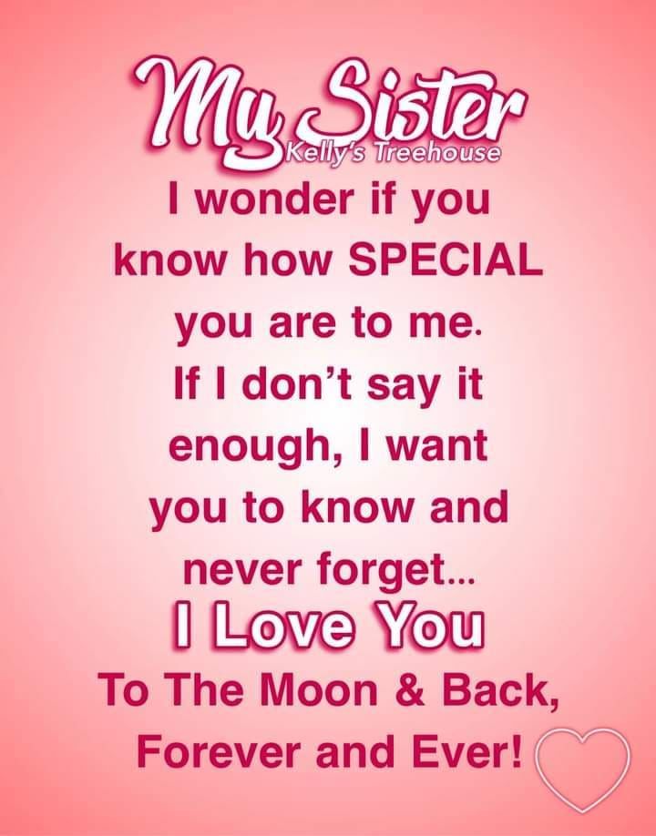 i love you to the moon and back for my sister on her birthday wishes card