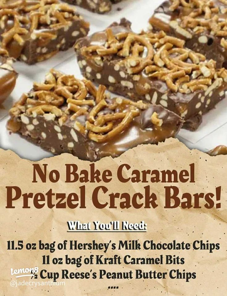 No Bake Caramel Pretzel Crack Bars | Gallery posted by JadeCalistaLee | Lemon8 Bars Dessert Recipes, Pretzel Cookie, Kraft Caramel Bits, Dessert No Bake, Stew Dinner, Oyster Stew, Recipes No Bake, Baked Caramel, Caramel Pretzels