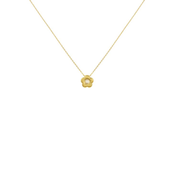 Everyday Flower Charm Necklace, Gold Flower Charm Necklaces For Everyday, Everyday Flower Necklace With Flower Charm, Gold Flower Shaped Necklace For Everyday, Everyday Gold Flower Necklace, Everyday Flower Charm Necklaces, Gold Flower Necklace For Everyday Wear, Yellow Gold Flower Pendant Necklace With Adjustable Chain, Adjustable Yellow Gold Flower Necklaces