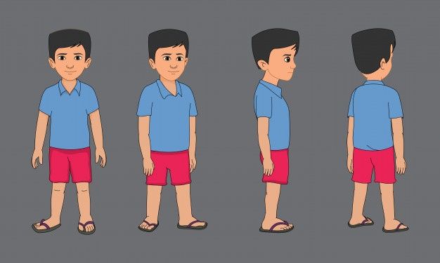 a man's body is shown in three different positions, including the head and shoulders