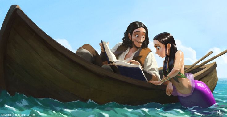 two people are sitting in a boat on the water and one is reading a book