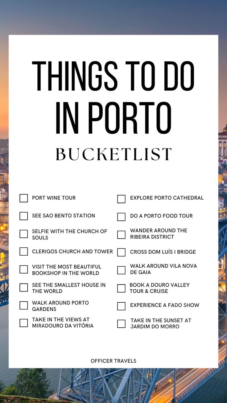 the top things to do in porto bucket list