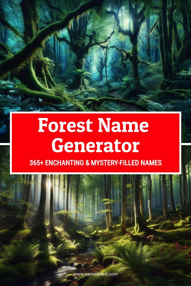 the forest name generator is shown in red