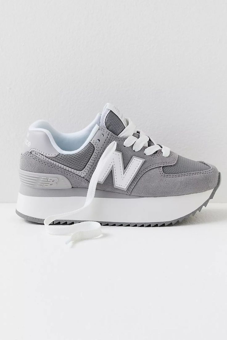 New Balance 574+ Sneakers | Free People Cute New Balance, New Balance 574 Sneakers, Red Prom Dress Long, Sneakers Street Style, Cute Nike Shoes, Shoes Grey, Cute Sneakers, New Balance 574, Trendy Street Style