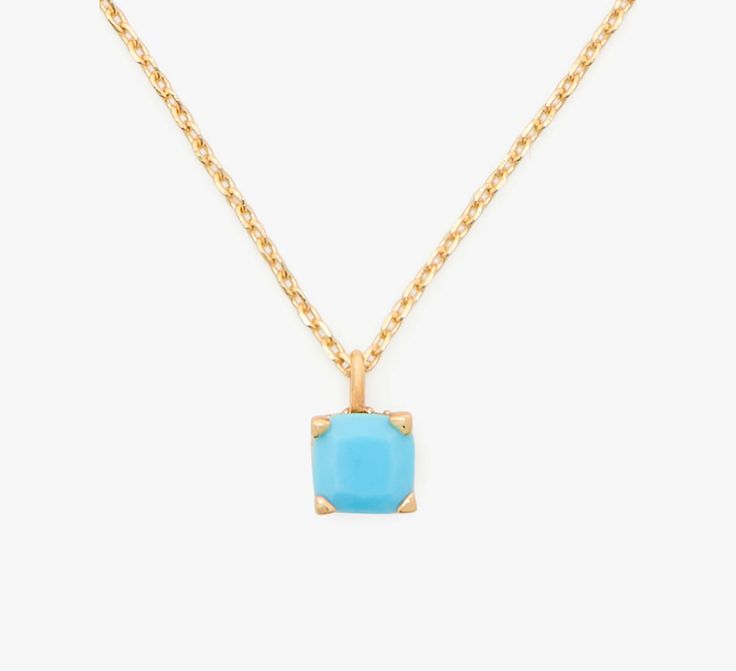 Featuring a dazzling square-cut pendant this necklace is an elegant little extra you'll wear season after season. | Kate Spade Little Luxuries 6Mm Square Pendant, Turquoise Native American Jewellery, Square Pendant, Square Cut, Accessories Jewelry Necklace, Women Accessories Jewelry, Native American, Women's Accessories, Kate Spade, Jewelry Accessories