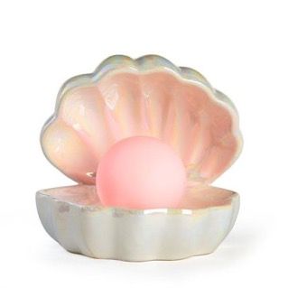 a pink ball in a shell on a white background