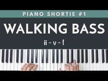 someone playing the walking bass on piano