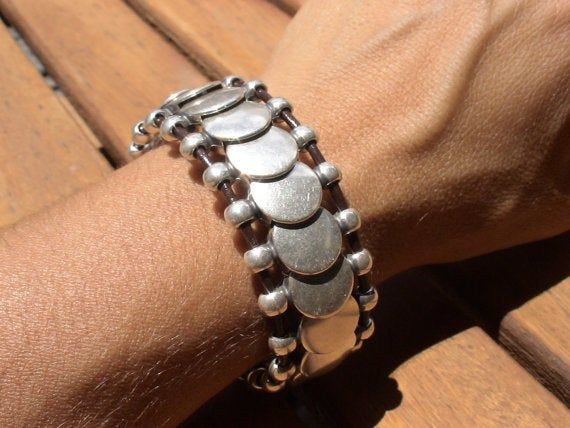 "ethnic leather bracelet with silver beads, ethnic bracelet, boho bracelet, tribal jewelry, womens bracelets, silver bracelet, quality bracelet, boho Bracelets, boho accessories An everyday jewelry!! original design by kekugi. This Bracelet is made of genuine leather and silver plated beads. All silver pieces are subjected to an anti-allergic process ( nickel and lead free) with silver plating of 8 microns of sterling silver. I make them for a standard 7\" wrist ( 18cm ) but all bracelets can be Womens Bracelets Silver, Boho Chic Accessories, Etsy Jewelry Handmade, Bracelets Boho, Bracelets Silver, Boho Chic Jewelry, Boho Accessories, Handmade Beaded Jewelry, Boho Bracelet