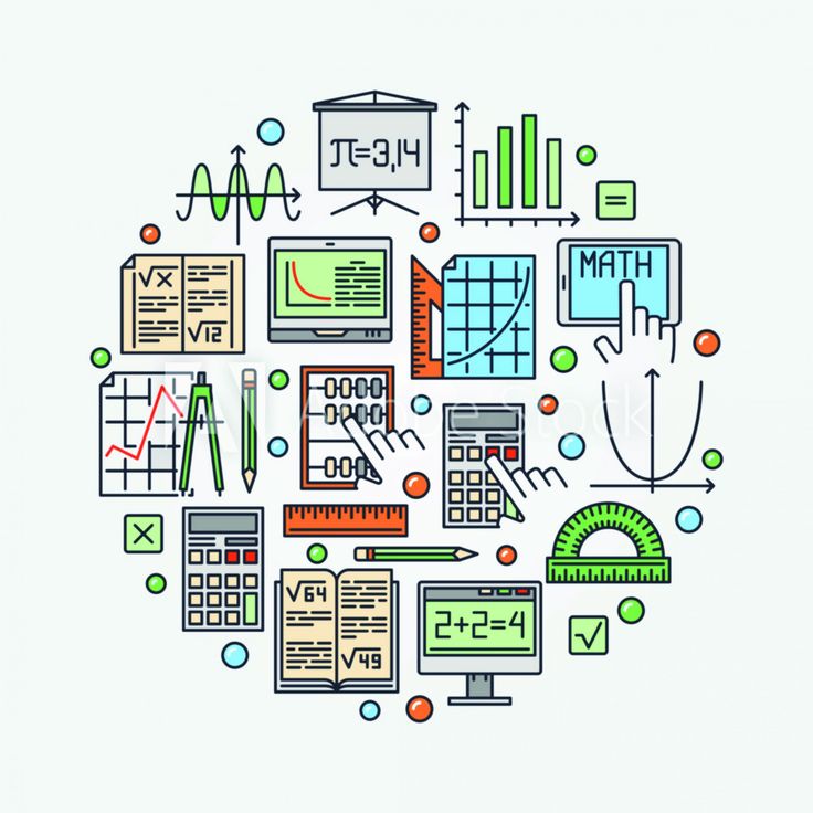 a circle made up of many different types of electronic devices and graphs on a white background