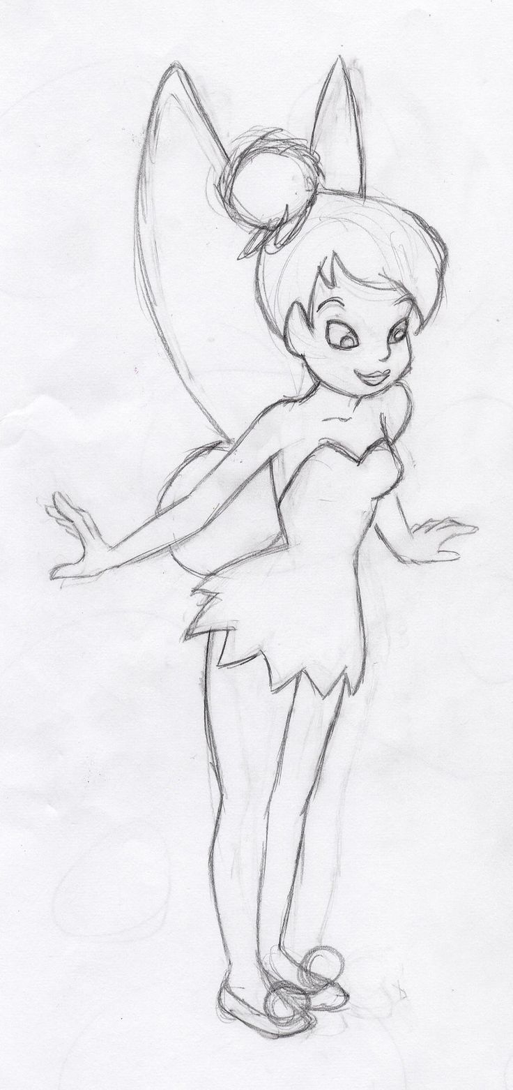 a drawing of tinkerbell from the movie tinkerbell