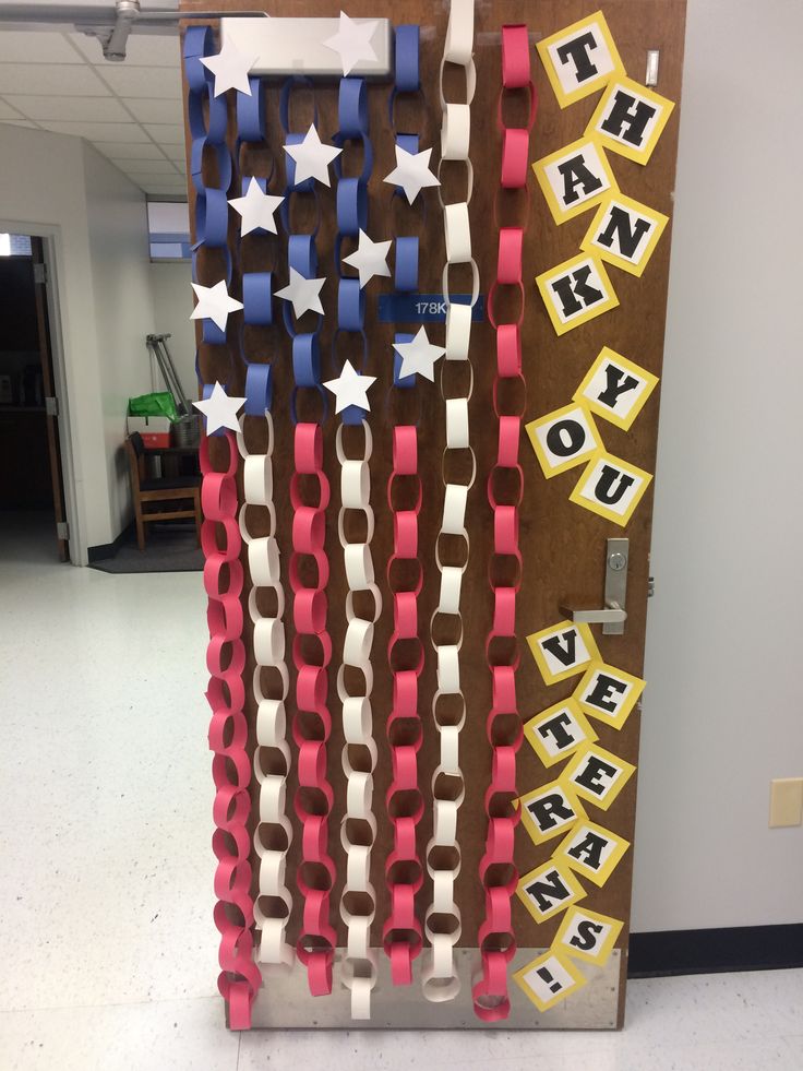 an american flag made out of cardboard with thank you written on it