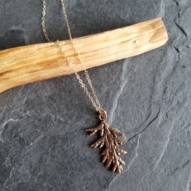 This evergreen sprig was cast using a mold of a twig from a natural cedar tree. Bronze sprig hangs from an 18"L 14K gold-fill chain with spring ring clasp. Sterling silver sprig hangs from an 18"L sterling silver chain with spring ring clasp. Each piece is made by hand by pressing metal clay into the mold, hand cutting, drying and sanding. The piece is then kiln fired and finished to this beautiful and unique piece of solid metal jewelry. As with any handmade item, variations are to be expected Look Board, Cedar Tree, Pressed Metal, Nature Inspired Jewelry, Project Inspiration, Flora Fauna, Metal Clay, Inspired Jewelry, Metal Pendant